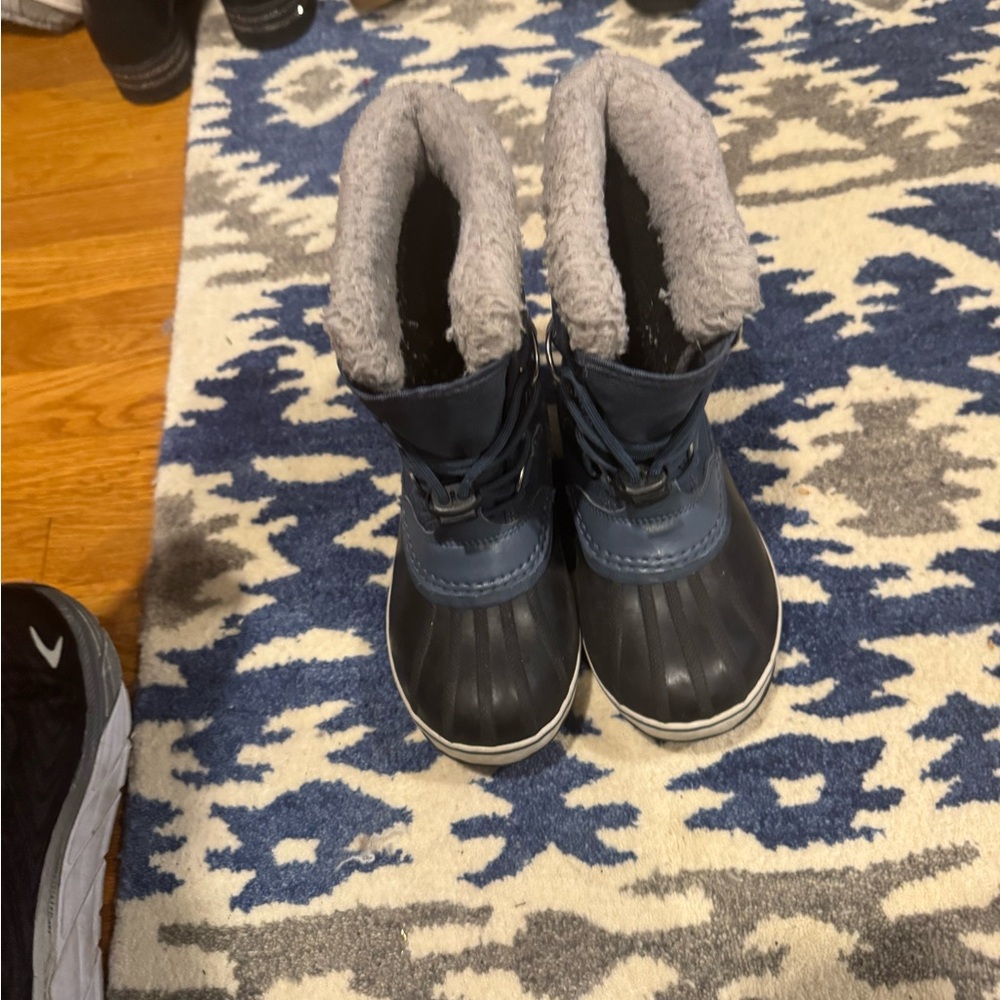 Sorel Blue and Black Rain & Snow Boots with Waterproof Design